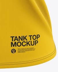 Download Women S V Neck Tank Top Mockup Front View In Apparel Mockups On Yellow Images Object Mockups