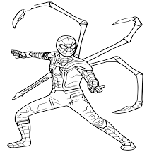 Coloriage Iron Spider de Avengers - Infinity War gratuit à imprimer