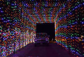 a drive thru light bonanza at skylands stadium christmas light show mommy poppins things to do with kids christmas light show christmas lights christmas light installation