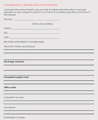20 Free Medical Information Release Forms Templates