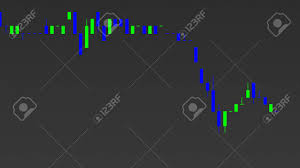 abstract financial trading graphs background with currency candlestick