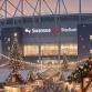 Swansea Stadium Indoor Christmas Market with festive stalls and decorations
