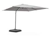 West Palm Outdoor/Patio Offset Umbrella w/ Base & Crank Handle, Grey, 10x10-ft Canvas