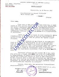 En ces temps de confinement, écrivez une lettre aux personnes isolées, en ehpad ou ailleurs. Documents Du Comite Executif De La Jeunesse Democratique Du Cameroun Jdc Signes Par William Nguembus Et Ou Francois Fosso 1967 Livrescollector