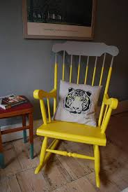 Sold Rocking Chair Painted Two Tone Made To Order Bespoke Hand Painted Furniture By Orange Ott Rocking Chair Painted Rocking Chairs Rocking Chair Makeover