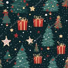 Free Printable Christmas Tree With Gifts Pattern
