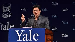 Bollywood actor Shah Rukh Khan at Yale ...