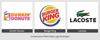 Combination Mark Type Logo Examples Dunkin Donuts Burger King And Lacoste Logo Design Process Logo Design Logo Design Tips