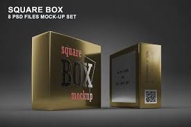 Download Square Box Mockup Set 8 Psd Box Mockup Light Leak Mockup