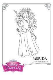 Kleurplaat Merida Disney Valiente Merida Brave