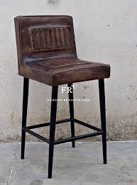 Expertly Crafted Leather Tall Bar Chair Bar Chairs Retro Bar Stools Chair