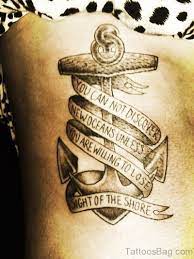 Anchor mom banner lettering custom tattoo provincetown cape cod. 73 Strong Anchor Tattoos For Rib