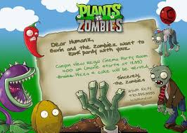 Plants Vs Zombies Party Invitation Digital Download Etsy Zombie Party Zombie Birthday Parties Zombie Birthday