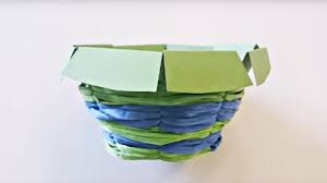 Fabriquer un panier rond en papier journal. Bricolage Enfant Fabriquer Une Corbeille En Carton Et Raphia Youtube