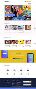 Couponz Is Clean And Modern Design Psd Template For Deals And Coupon Website With 11 Layered Psd Pages To Download Click Psd Templates Deal Sites Templates