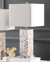 Safavieh Home Square Shell Table Lamps Set Of 2 Table Lamp Sets Square Table Lamp Table Lamp Design