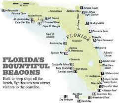 Map Of Florida Lighthouses Florida Lighthouses Map Of Florida Florida Getaway