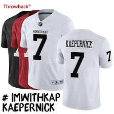 Black And White Throwback Jersey Throwback Jersey Men S Imwithkap American Football Jerseys Kaepernick Jersey Size S Xxxl White Black Red Free Shipping