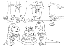 Ausmalbilder Zum Geburtstag Geburtstagstorte Kerzen Happy Birthday