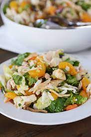 Chicken and vegetable salad with mandarin oranges. Mandarin Orange Chicken Salad