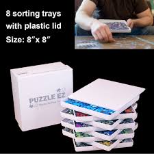 Puzzle sort & go sorting trays are 6 stackable trays for sorting and storing your puzzle pieces. Allwaysmart Puzzibly Puzzle Sorting Trays With Lid And 8 Trays Puzzle Ez Jigsaw Puzzle Sorters Fit 1000 Pieces Puzzle Gift For Puzzlers Walmart Com Walmart Com