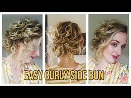 Easy Curly Side Bun Updo Tutorial Youtube Marisa S Curls Marisascurls Easy Updo For Curly Hair Easy Cur Side Bun Updo Tutorial Easy Curly Updo Side Bun Updo