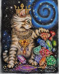 Kitty And Gems From Daydreams By Hanna Karlzon Done With Colored Pencils With The Help Of Sakura Gelly Rol Hanna Karlzon Maria Trolle Beispiele Hanna