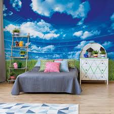 Download hd wallpapers for free on unsplash. Football Stadium Blue Sky Wall Paper Mural Buy At Abposters Com