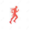 Walking animation, runner sport, man running, fitness walking. 1