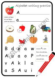 Our writing the alphabet worksheets provide the student with many practice problem wih writing the different letters of the alphabet. Abc Writing Esl Worksheet By Fanny Fresh