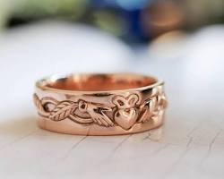 Image of Rose Gold Claddagh Ring for men