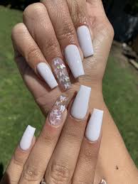 Pinterest Spiciwasabi White Butterfly Nails Best Acrylic Nails Summer Acrylic Nails Clear Acrylic Nails