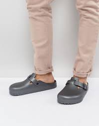 Maybe you would like to learn more about one of these? Birkenstock Boston Eva Metallic Mules In Anthracite Gray Sneakers Men Birkenstock Men Latest Fashion Clothes
