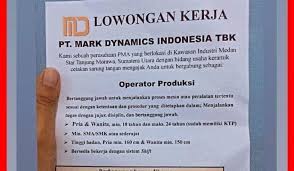 Lihat lowongan kerja di jora. Lowongan Kerja Sma Smk Medan Mei 2021 Di Pt Mark Dynamics Indonesia Tbk Lowongan Kerja Medan Terbaru Tahun 2021
