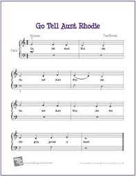 Go Tell Aunt Rhodie Free Beginner Piano Sheet Music Free Printable Sheet Music Piano Sheet Music Piano Sheet