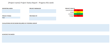 Formatting lets you highlight parts of your data by adding things like data bars and colors. Project Status Report Excel Template Free