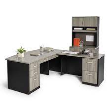 Master lock 2120 computer locks. Bowfront L Desk And Locking Lateral File With Hutch By Sauder Office Furniture Nbf Com