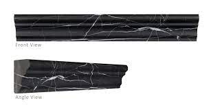 Stone center online athens grey wood grain marble 2x12 chair rail bullnose trim molding honed for kitchen backsplash bathroom flooring shower surround dining room entryway corrido spa (1 piece) 4.1 out of 5 stars 2. Nero Marquina Honed Marble Tile Chair Rail Molding