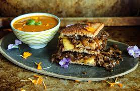 Vegan French Onion Grilled Cheese Heather Christo Recipe Onion Grilled Cheese Grilled Cheese Low Carbohydrate Recipes