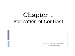The indian contract act, 1872 prescribes the law relating to contracts in india and is the key act regulating indian contract law. Pdf Chapter 1 Formation Of Contract Faizi Rosli Academia Edu
