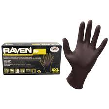 Sas Safety Raven Black Nitrile Glove