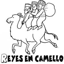 Reyes Magos Para Colorear Con Sus Animales