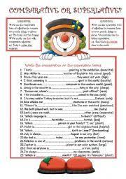 Comparative Superlative Adjectives Activities Comparative Adjectives Worksheets