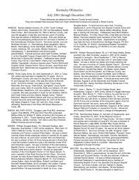 Kentucky Obituaries July 2001 through December 2001