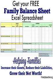How To Create A Family Balance Sheet Get A Free One For Your Family Family Balance Sheet Balance Sheet Family Balancing Excel Spreadsheets