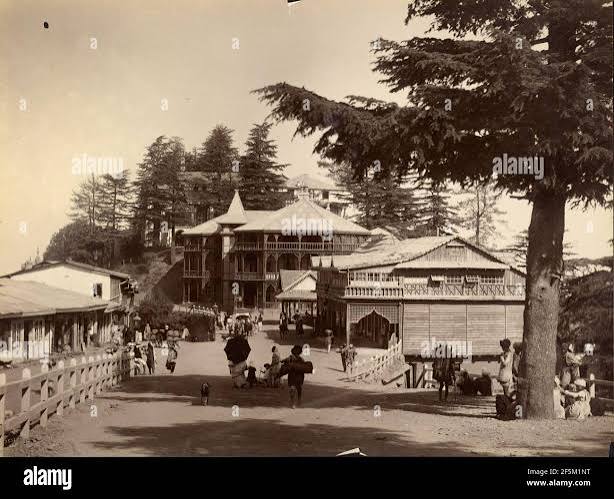 Late 19th century photograph - Simla, Shimla in the snow, India Stock Photo - Alamy