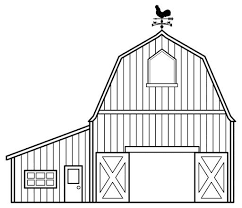 Simple Barn Farm Coloring Pages Farm Animal Coloring Pages House Colouring Pages
