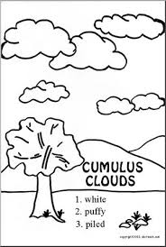 Includes images of baby animals, flowers, rain showers, and more. Coloring Page Cumulus Clouds Abcteach