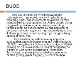 Working with this service is a pleasure. Research Paper Tungkol Sa Bullying Tagalog Pdf