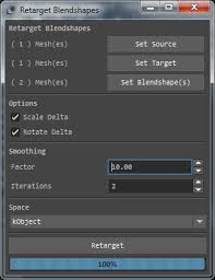 Github Robertjoosten Maya Retarget Blendshape Retarget Your Blendshapes Between Meshes With The Same Topology Topology Maya Video Installation